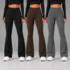 nerva-flow-flare-leggings-black-coffee-brown-gravel-grey-front.jpg NERVA Flow Flare Leggings