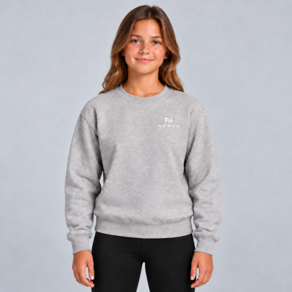 nerva-kids-core-sweatshirt-oatmeal-grey-front.jpg NERVA Kids Core Sweatshirt