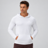 nerva-aero-hooded-long-sleeve-white-front NERVA Aero Hooded Long Sleeve i vitt, huvtröja för herr, framifrån.